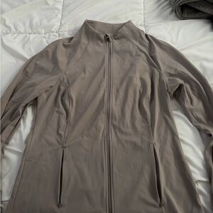 Taupe Full-Zip Jacket